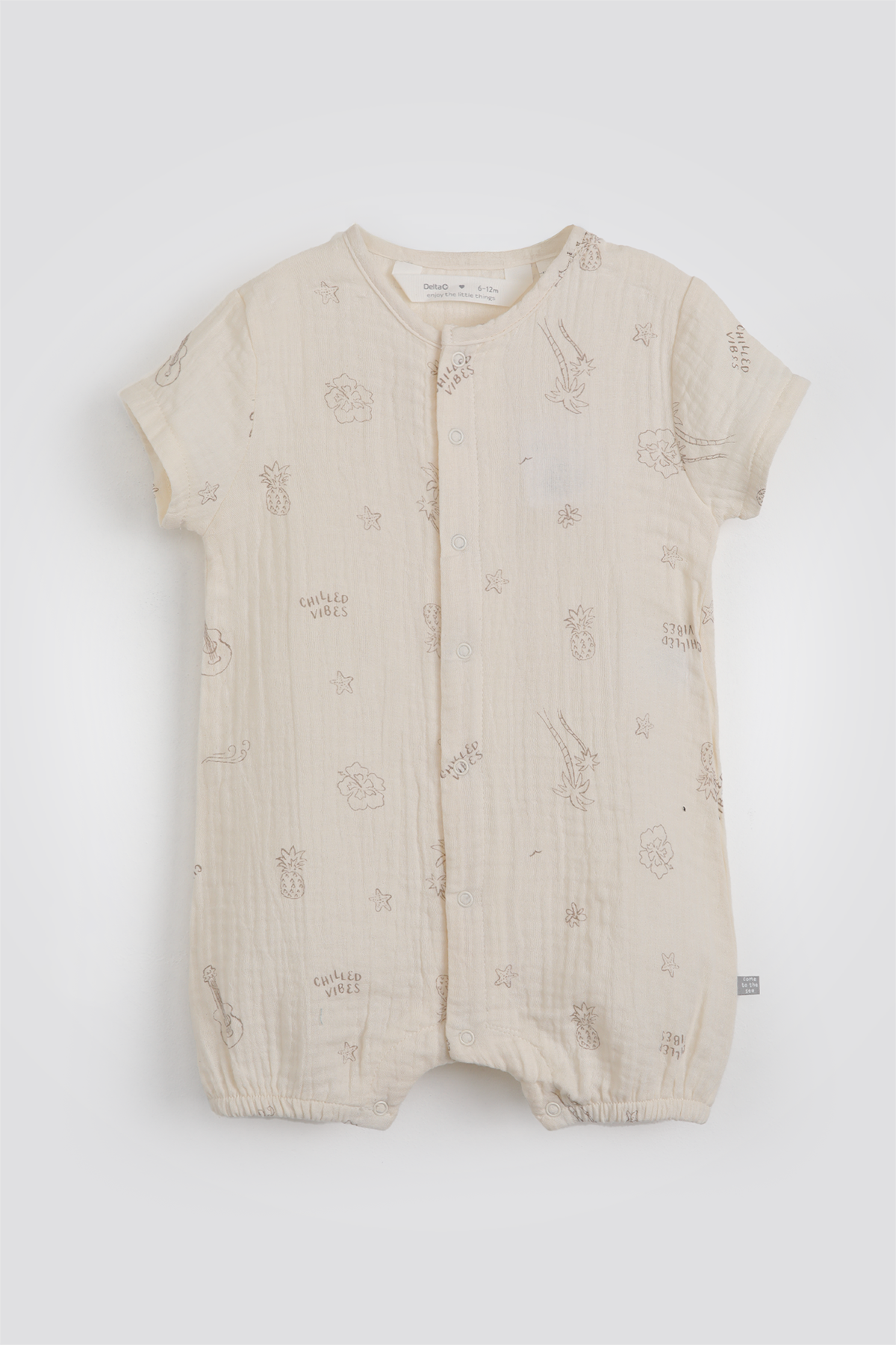 אוברול קצר עם סגירה קידמית