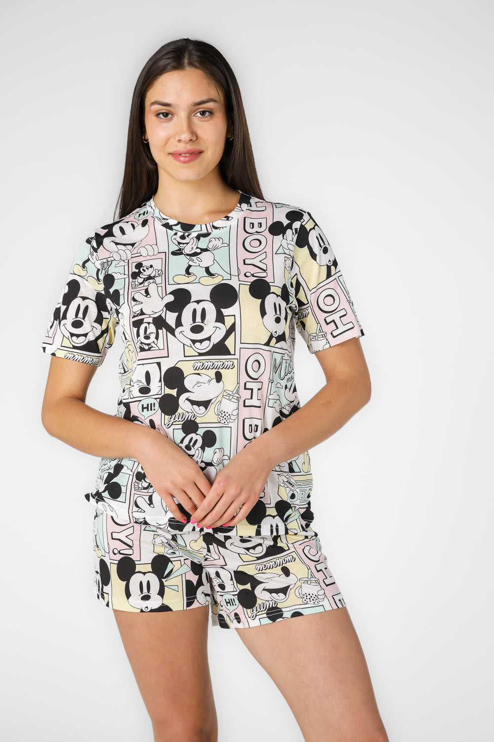 סט פיג’מה קצרה MICKEY לנשים