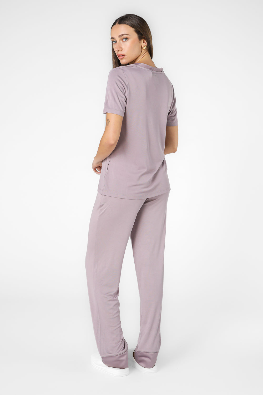 פיג'מת מעבר מבד מודל עם מכנסיים ארוכים