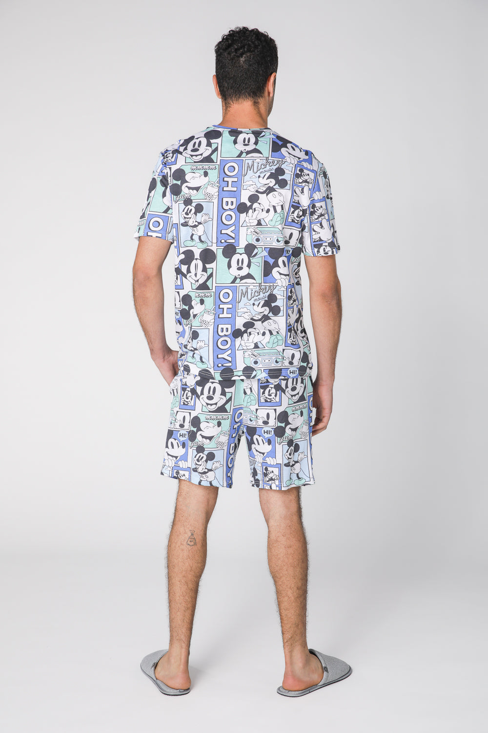 סט פיג’מה קצרה MICKEY לגבר