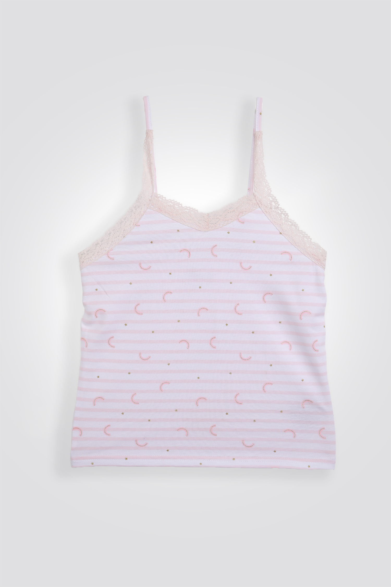 סט פיג'מה קצרה עם גופייה