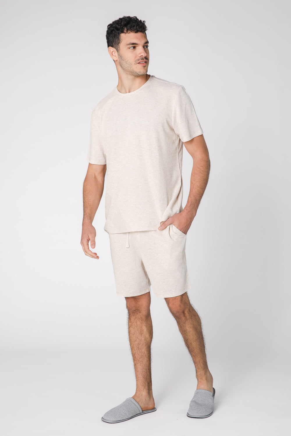 חליפת פנאי וופל דקה לגבר