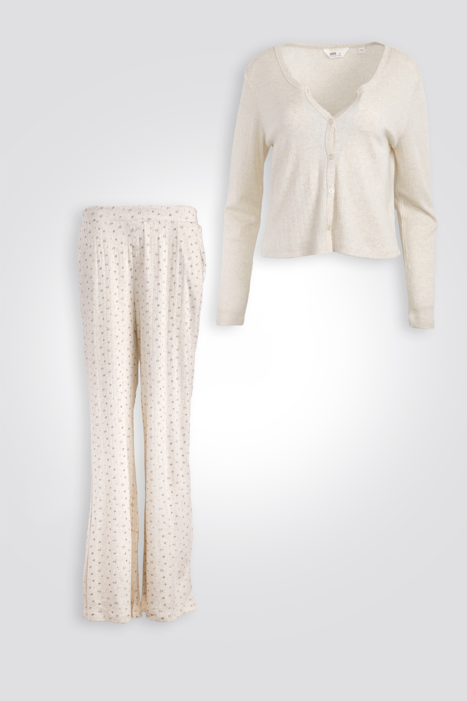 סט פיג’מה מכופתרת FLOWERS