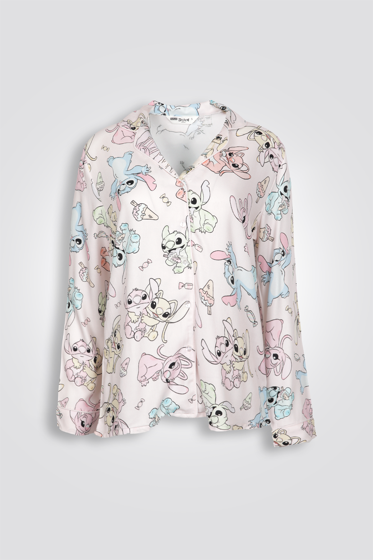 סט פיג’מה מכופתרת STITCH & ANGEL לנשים