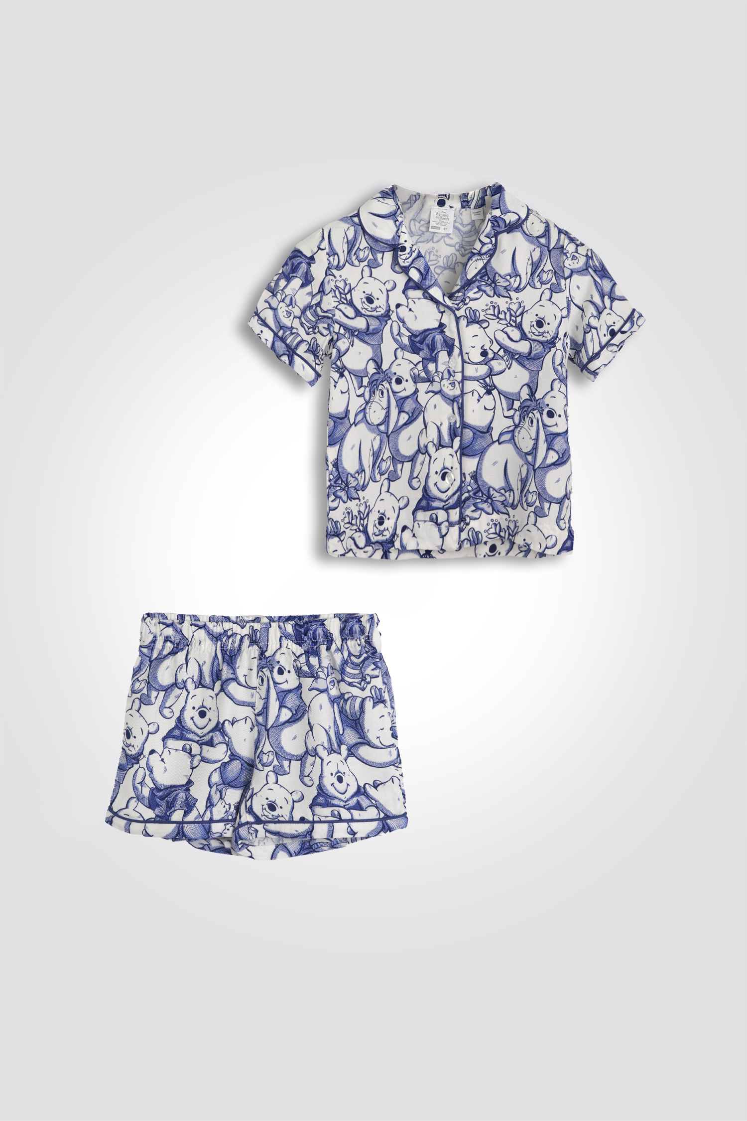 סט פיג’מה מכופתרת קצרה POOH