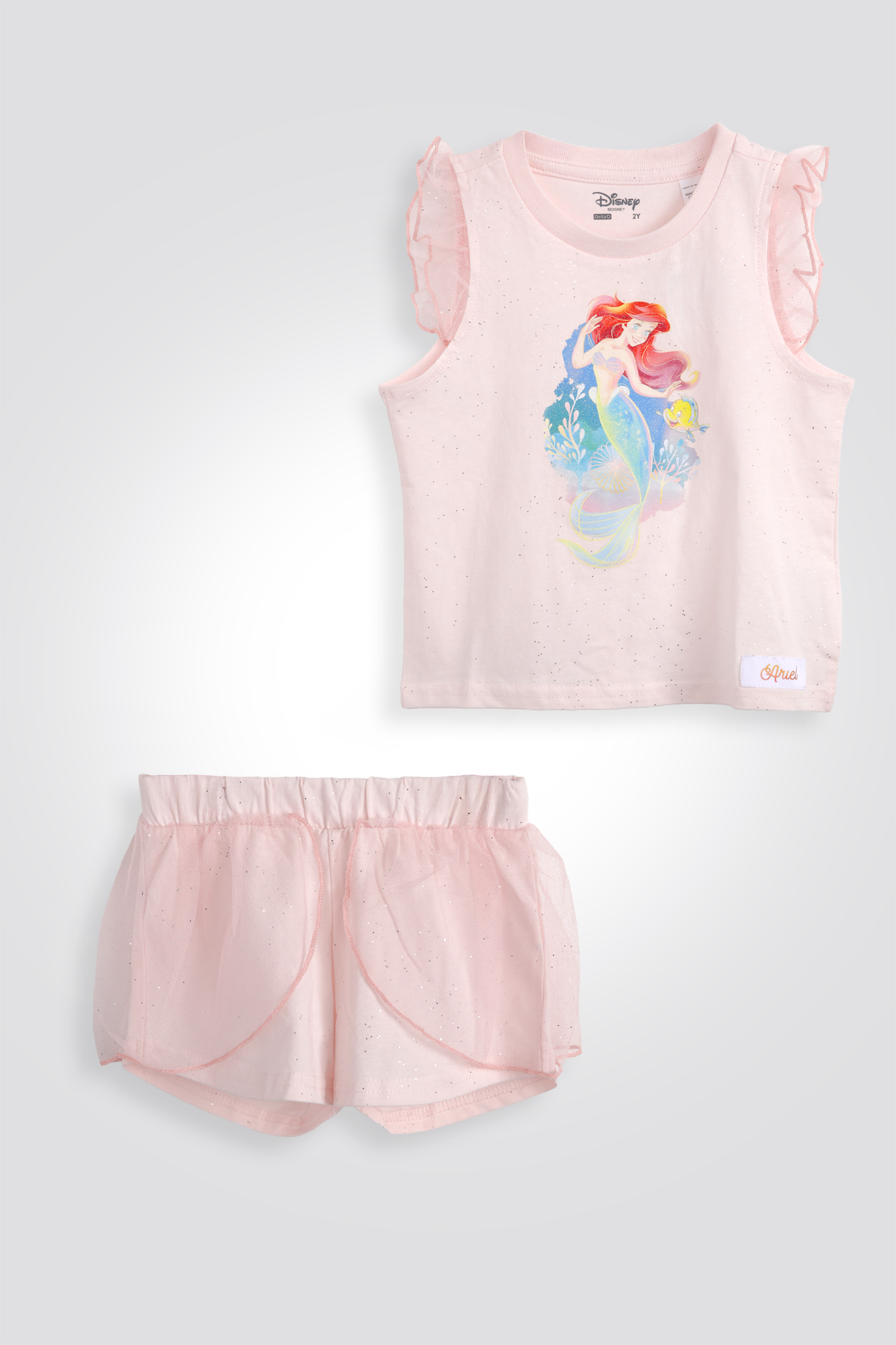 סט פיג’מה קצרה עם טול מחובר ARIEL