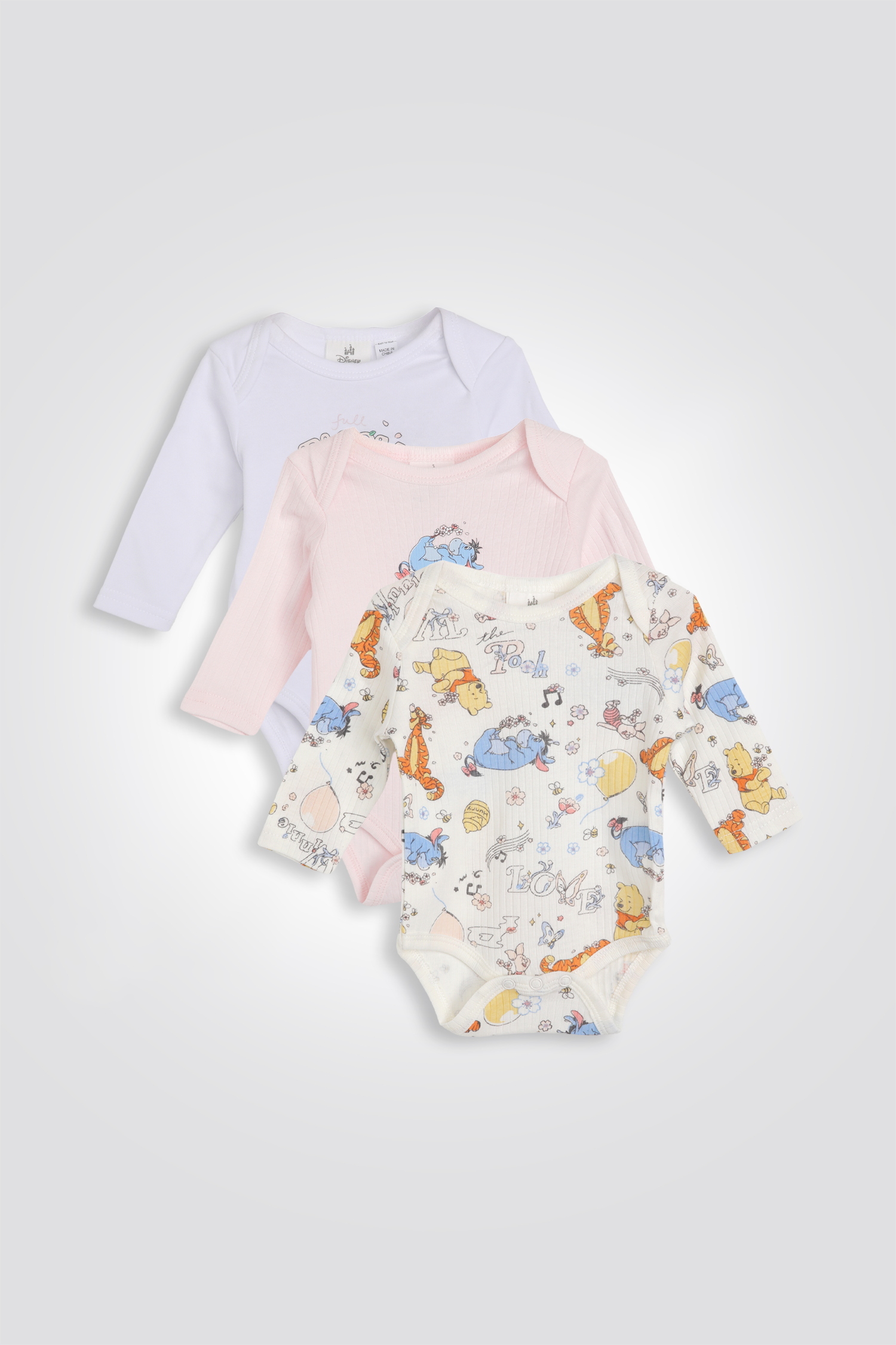 מארז שלושה בגדי גוף ריב POOH