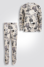 סט פיג’מה ארוכה MINNIE & DAISY לנשים