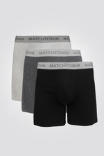 מארז שלישיית בוקסרים צמודים וארוכים | דלתא