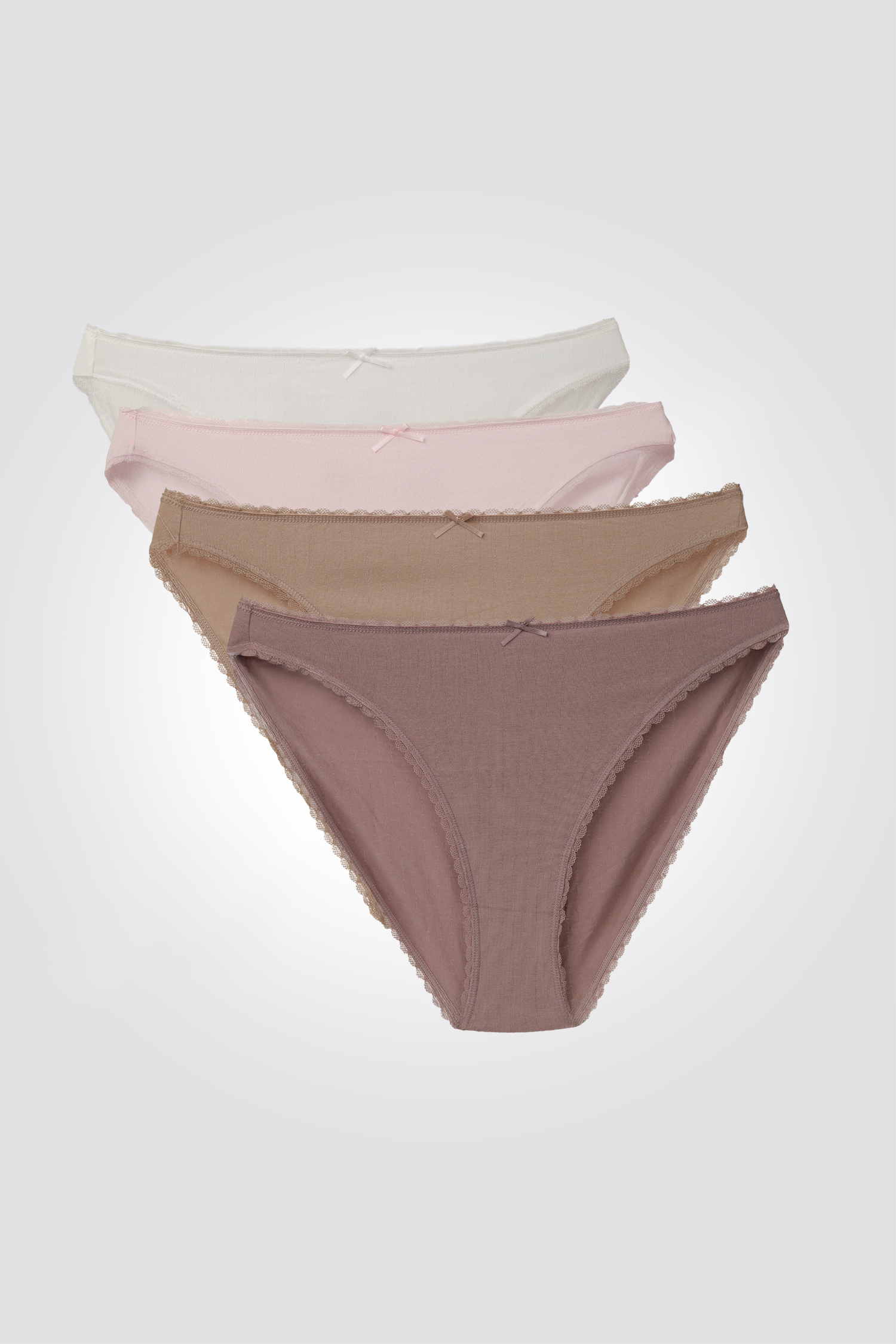 מארז רביעיית תחתוני היי-לג עם טקסטורה | דלתא