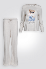 סט פיג'מה ארוכה דובי | דלתא 