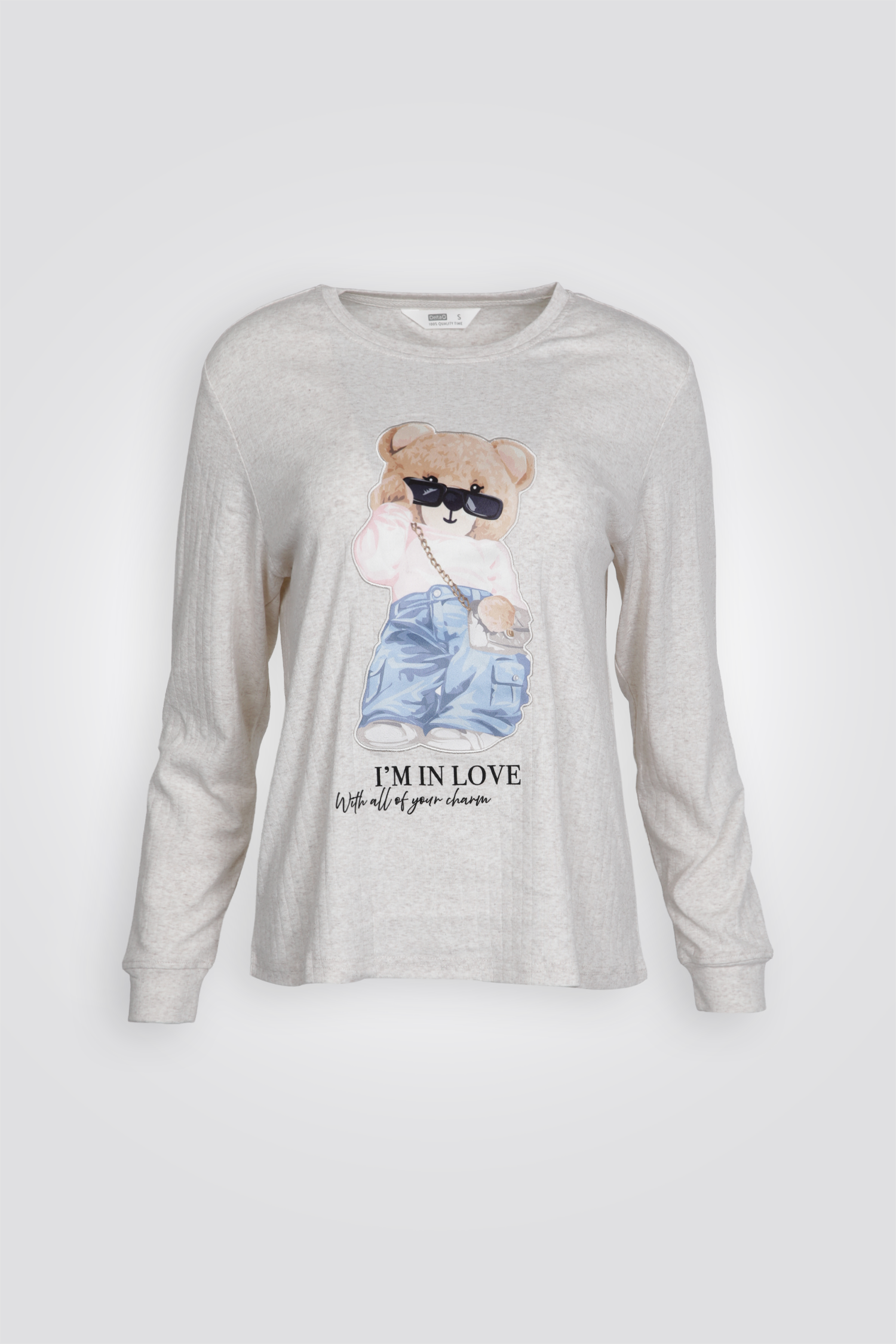 סט פיג'מה ארוכה דובי | דלתא 