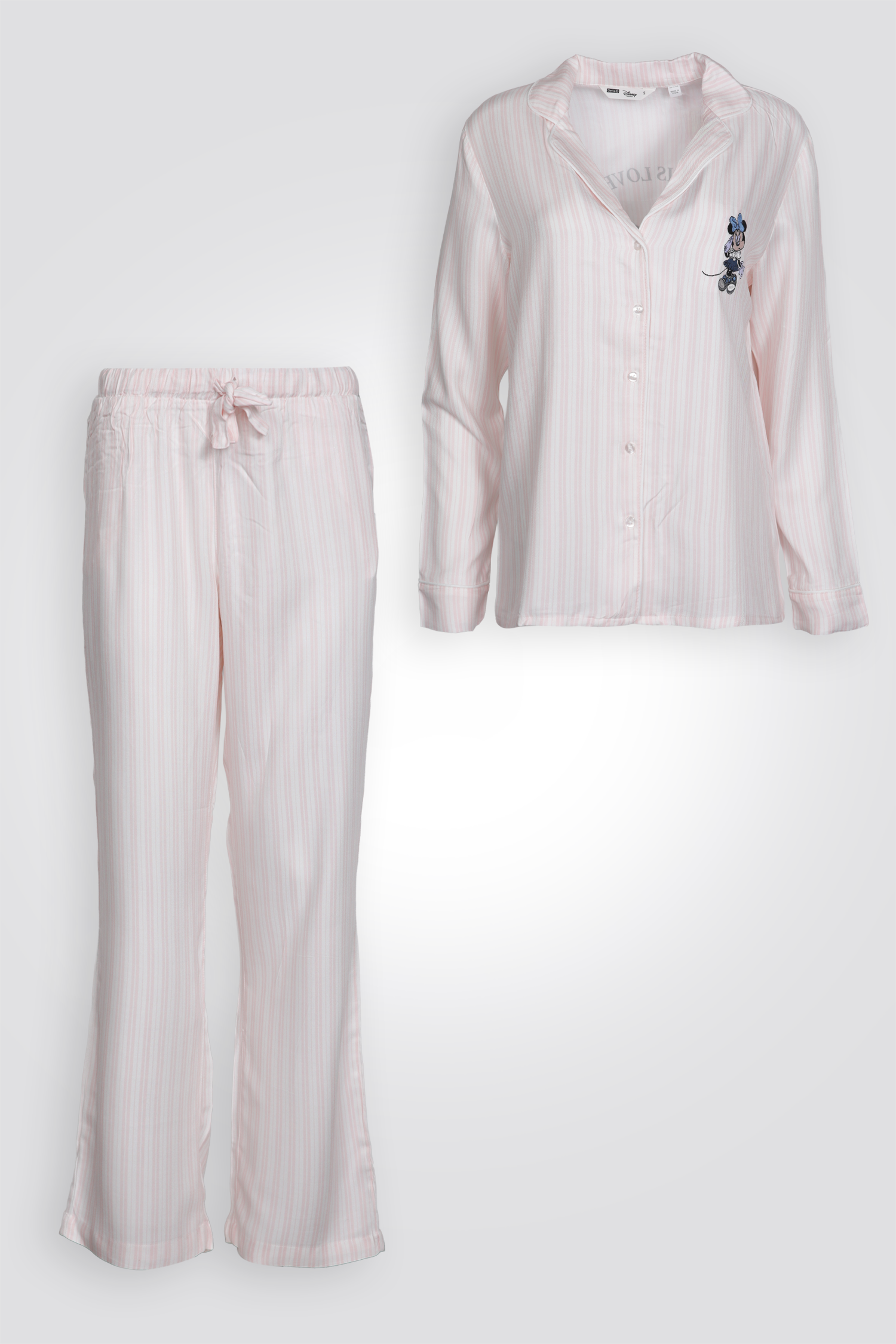 סט פיג'מה מכופתרת ארוכה מיני מאוס ופודל | דלתא