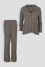 סט פיג'מה מכופתרת | דלתא