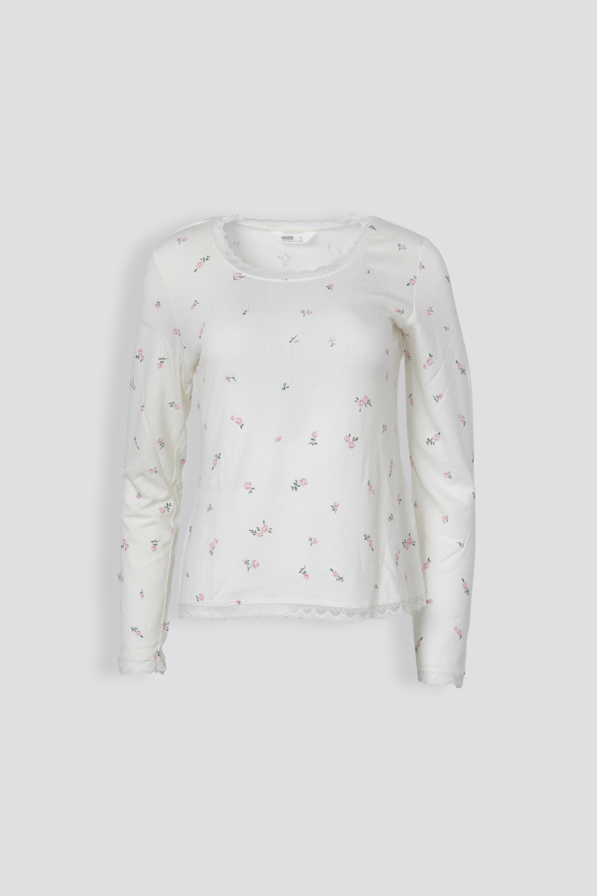 סט פיג'מת וופל פרחונית | דלתא