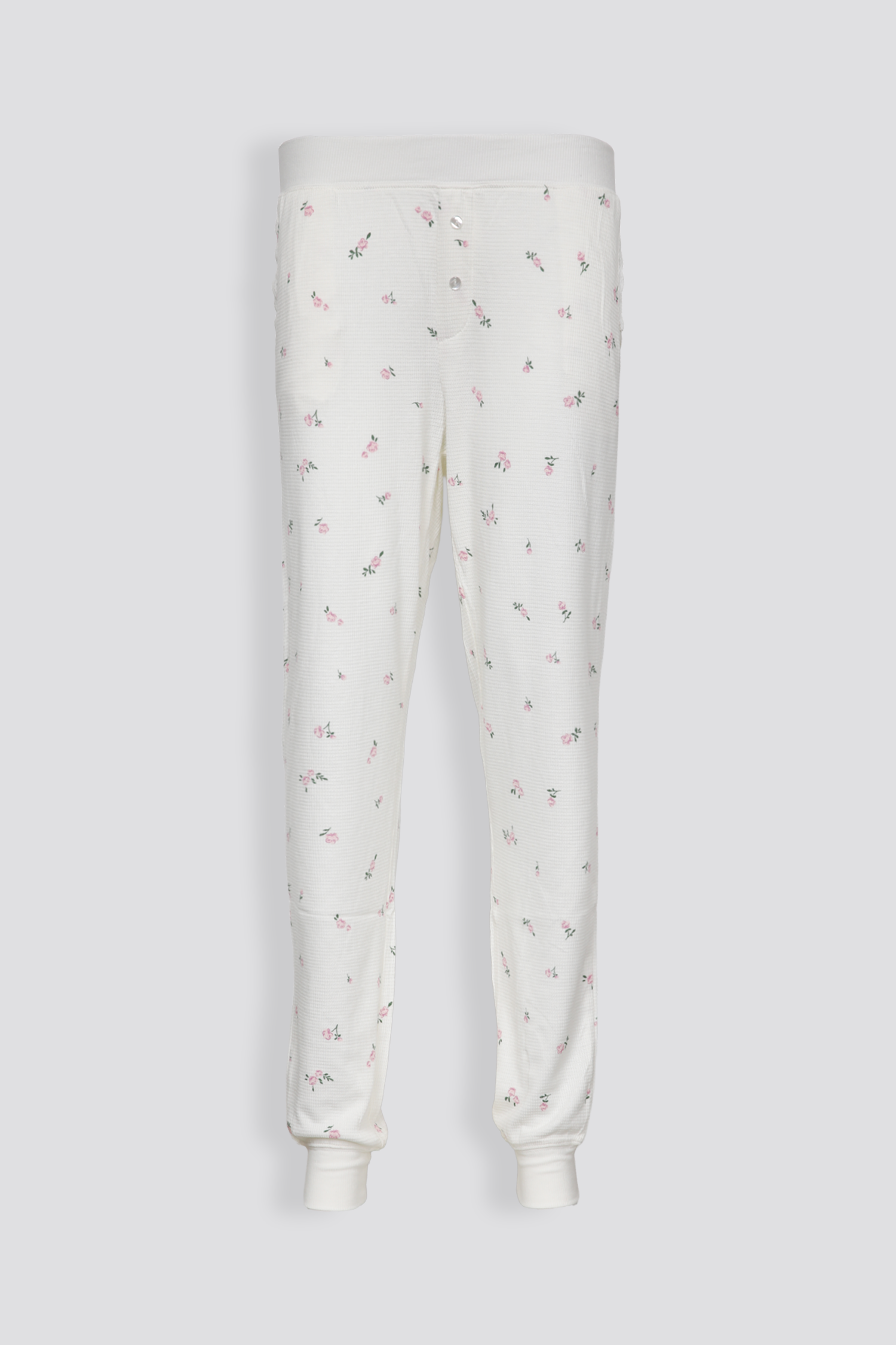 סט פיג'מת וופל פרחונית | דלתא