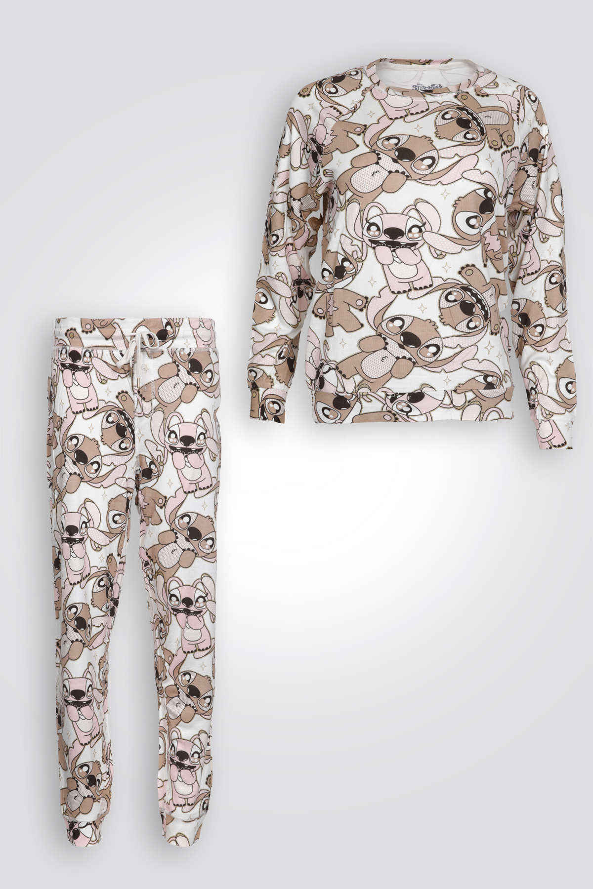 סט פיג'מה פיג'מה ארוכה סטיץ' ואנג'ל | דלתא