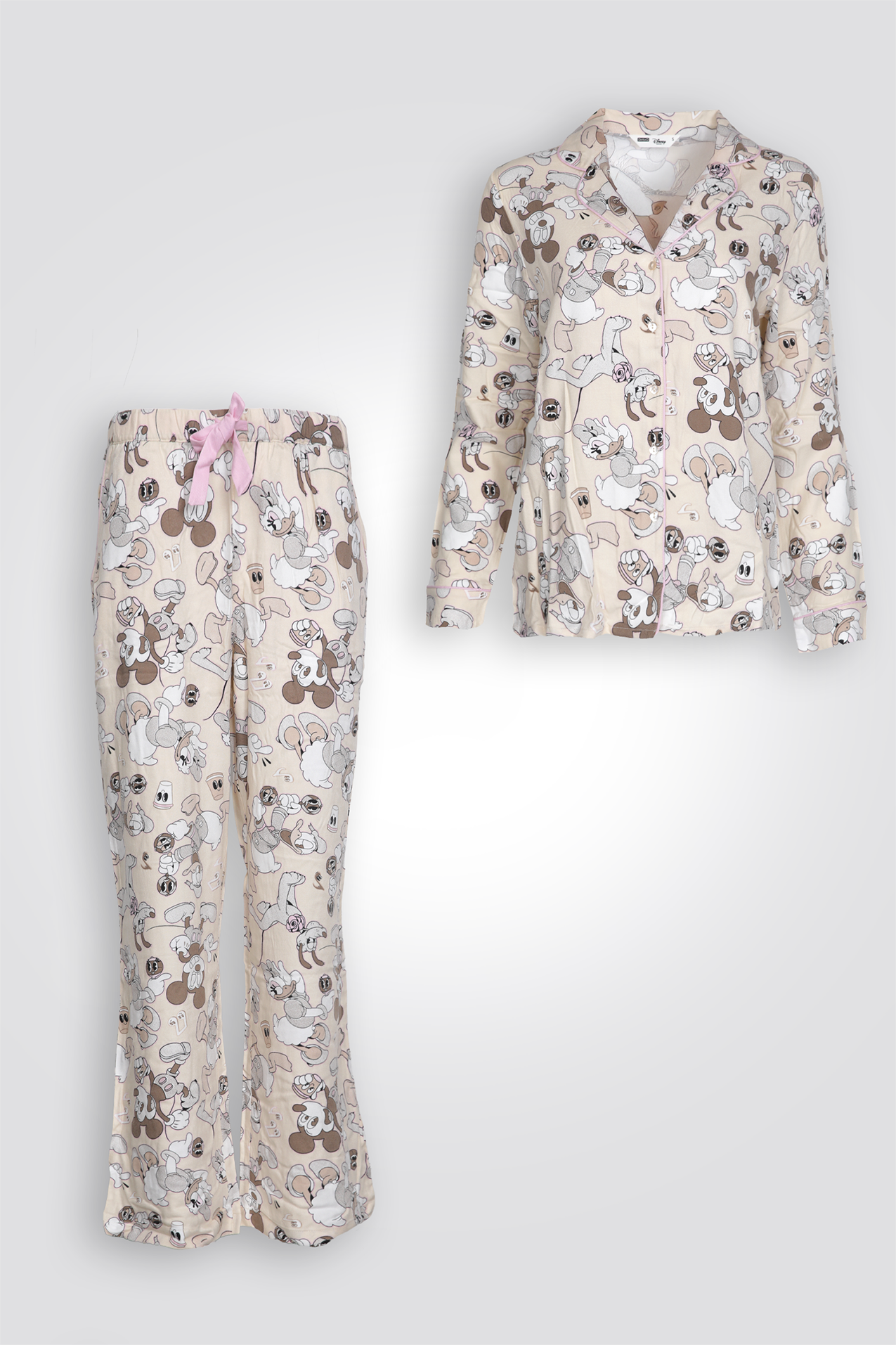 סט פיג'מה מכותפרת מיקי מאוס והחברים | דלתא
