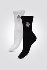 מארז שני זוגות גרביים באורך רגיל סטיץ' | דלתא