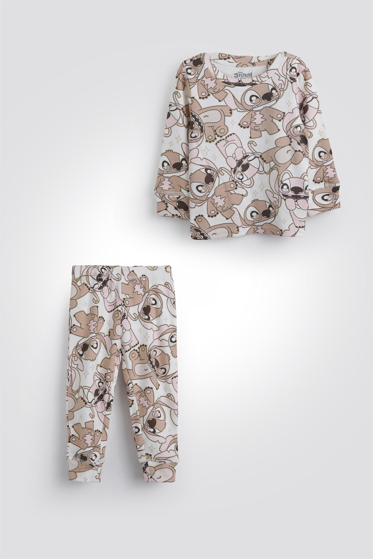 סט פיג'מה ארוכה סטיץ' | דלתא