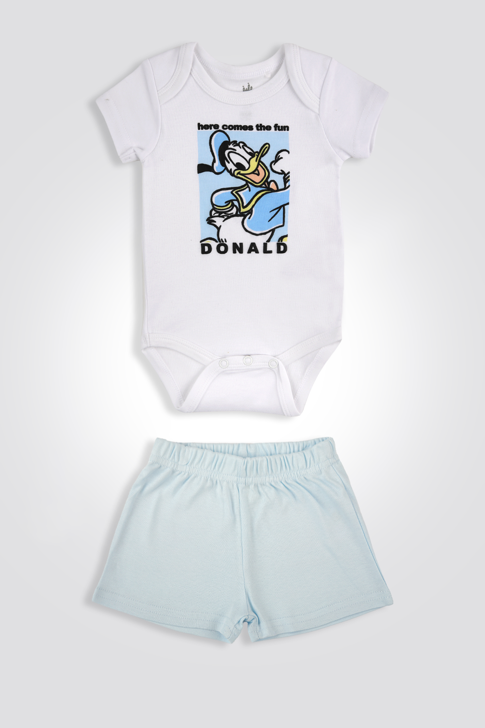 סט פיג'מה לתינוק דונלד דאק בגד גוף ומכנס