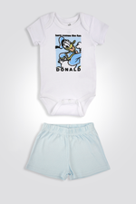 סט פיג'מה לתינוק דונלד דאק בגד גוף ומכנס