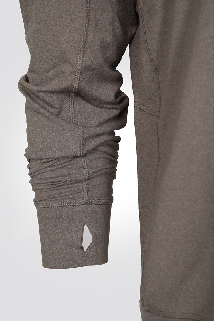 חולצה ספורטיבית עם צווארון גבוה בשילוב רוכסן | דלתא