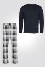 סט פיג'מה משבצות דקה | דלתא