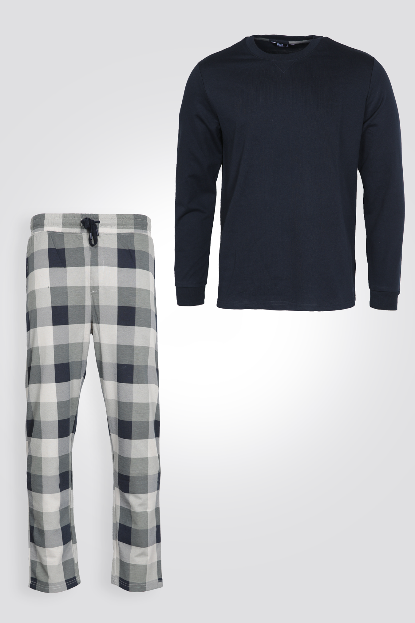 סט פיג'מה משבצות דקה | דלתא