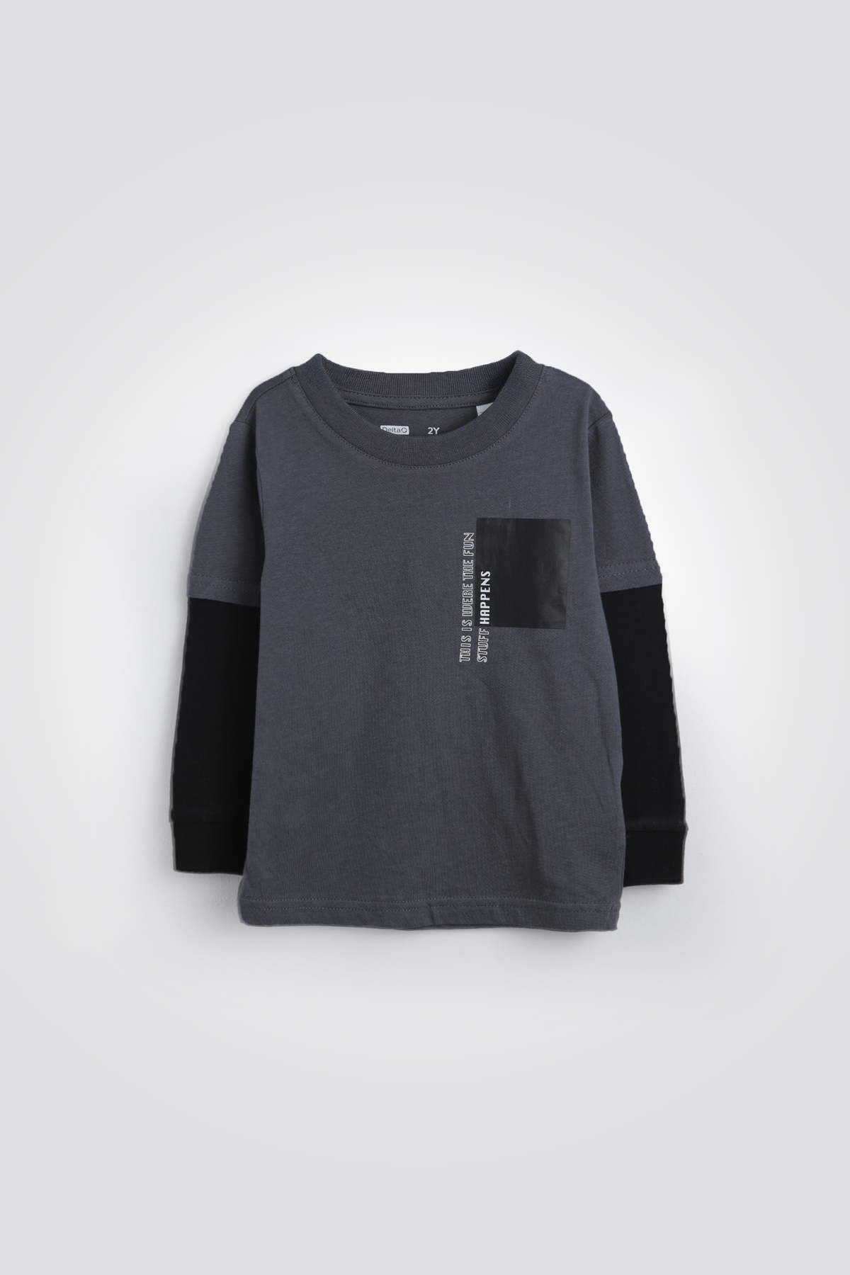 חליפת גן בגווני אפור ושחור לבנים | דלתא 