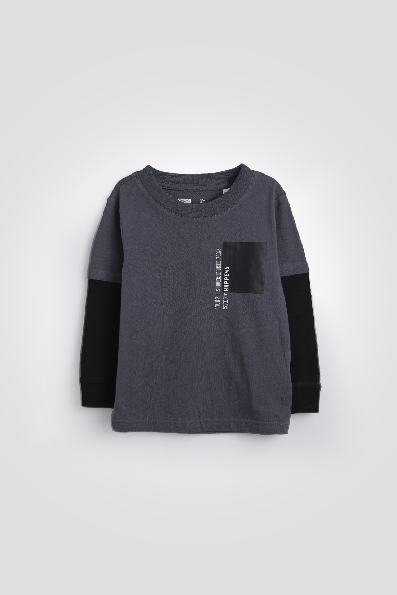 חליפת גן בגווני אפור ושחור לבנים | דלתא 