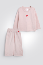 חליפת גן בצבע ורוד לבנות | דלתא 