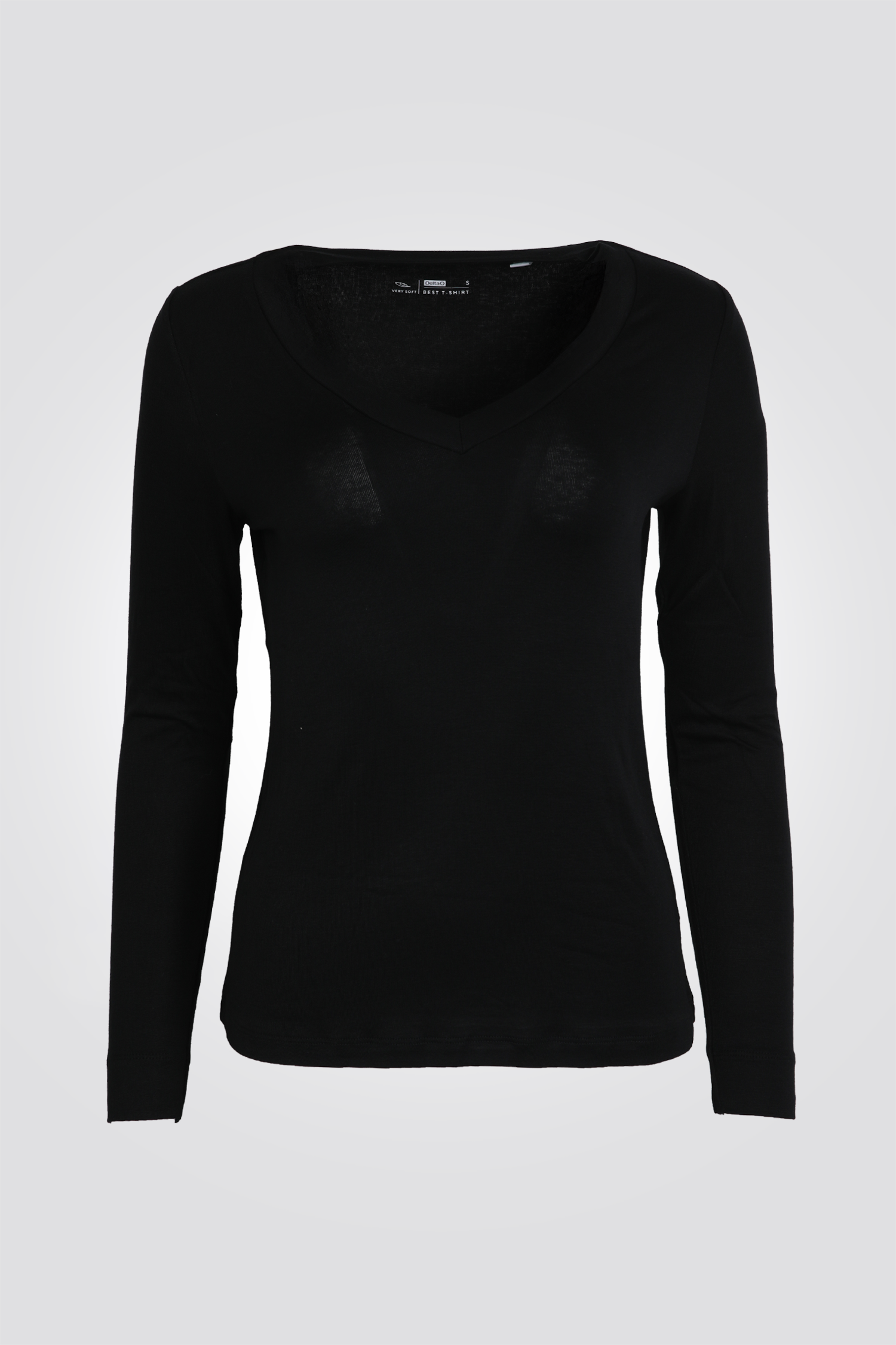 חולצה ארוכה צווארון וי | דלתא