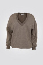 סווטשירט פוטר צווארון וי | דלתא