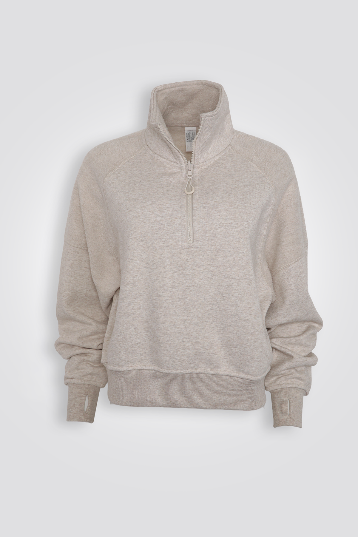 סווטשירט פוטר חצי רוכסן דו-צדדי | דלתא