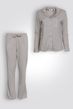 סט פיג'מה מכופתרת קלאסית | דלתא