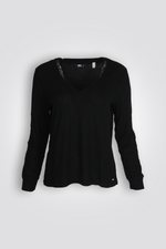 סט פיג'מה ריב בשילוב תחרה | דלתא