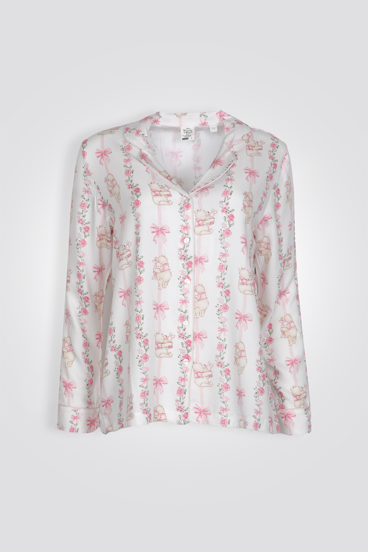 סט פיג'מה מכופתרת פלנל פו הדב | דלתא