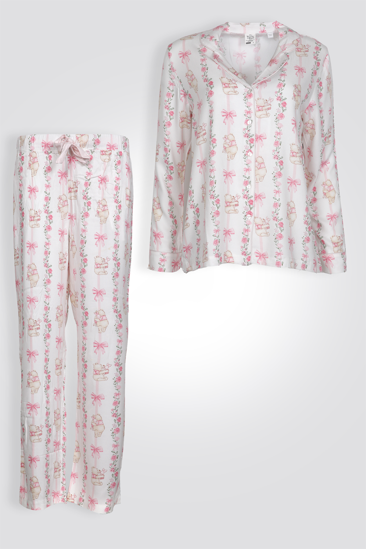 סט פיג'מה מכופתרת פלנל פו הדב | דלתא