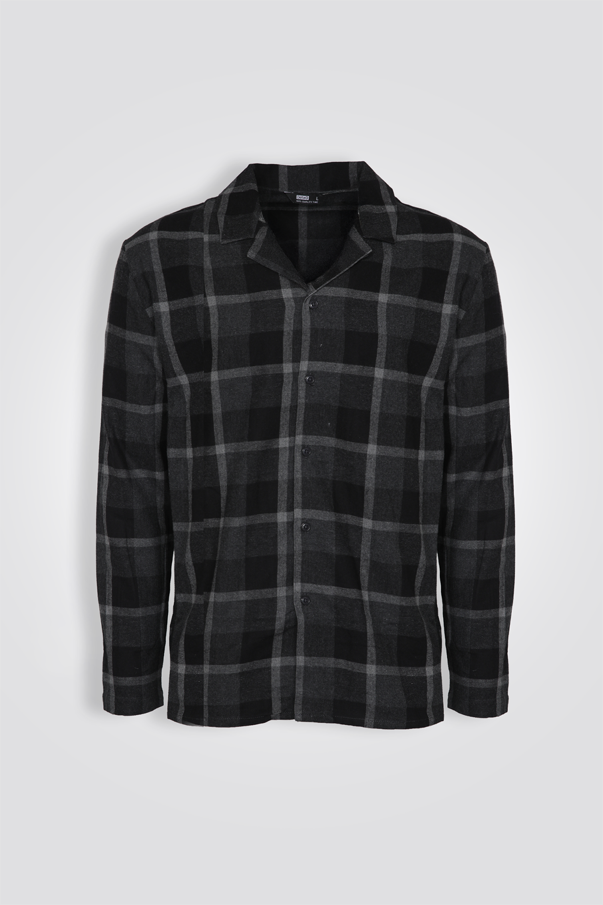 סט פיג'מה מכופתרת פלנל | דלתא