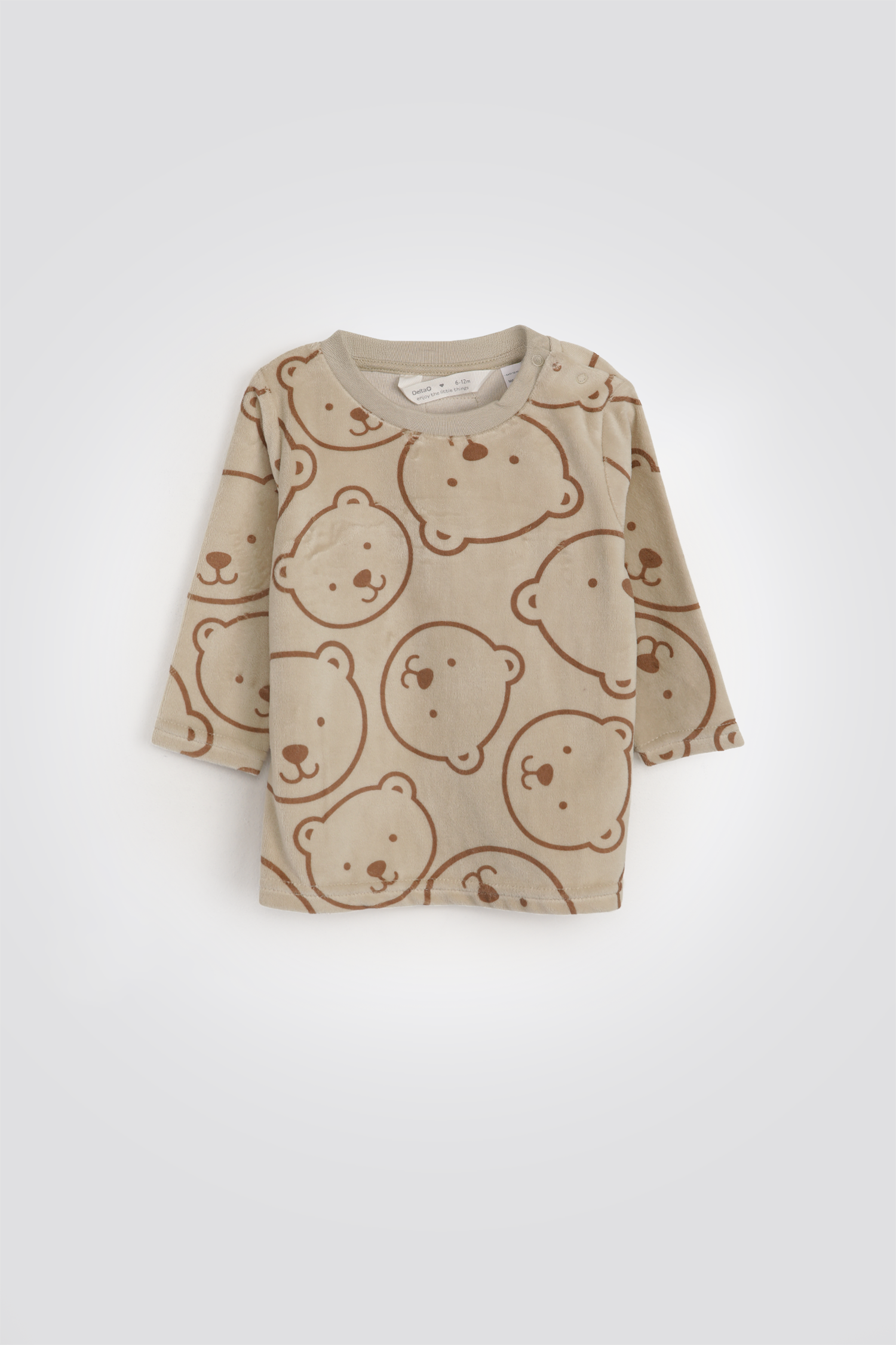 סט ריב קטיפה דובי לתינוקות | דלתא