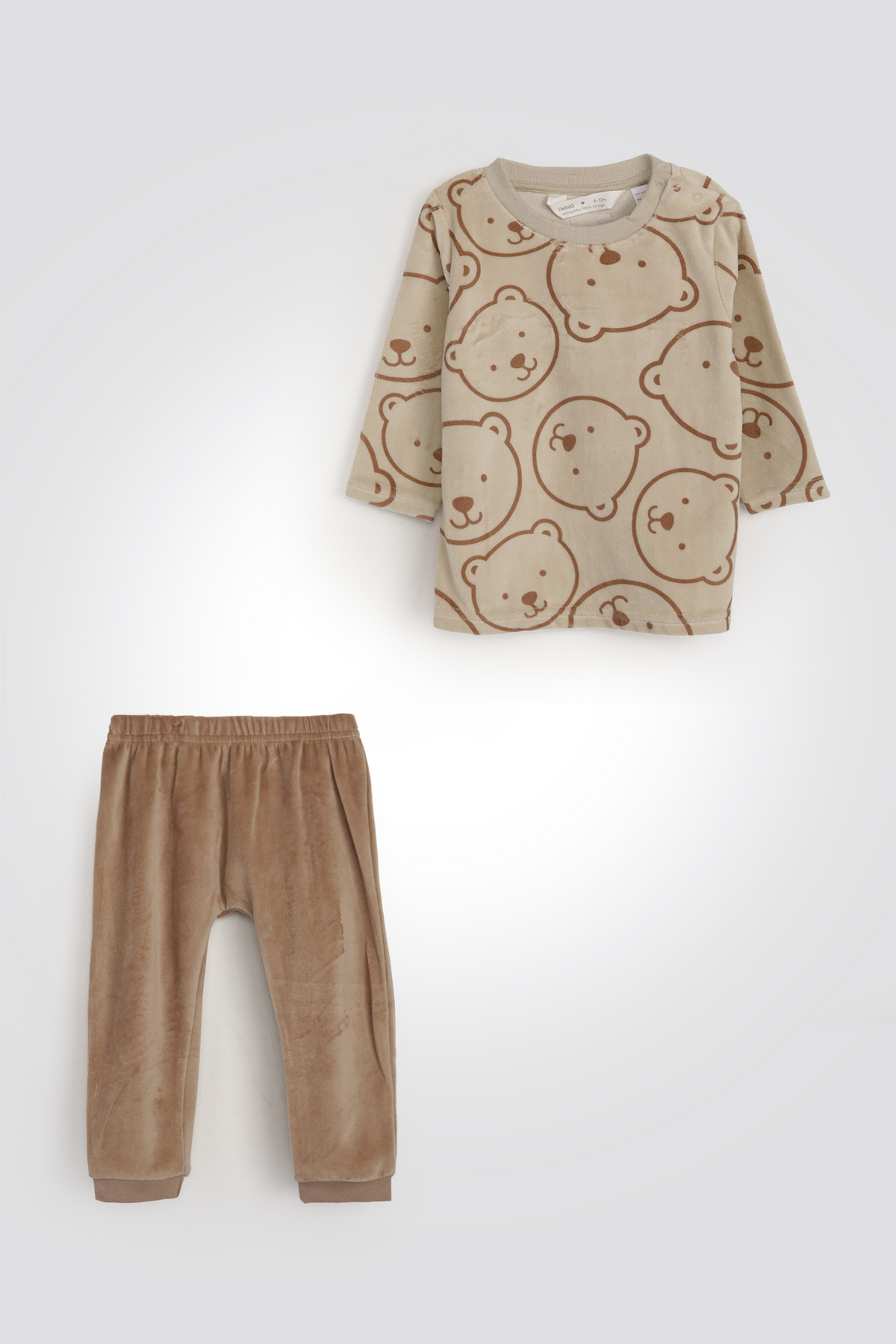 סט ריב קטיפה דובי לתינוקות | דלתא