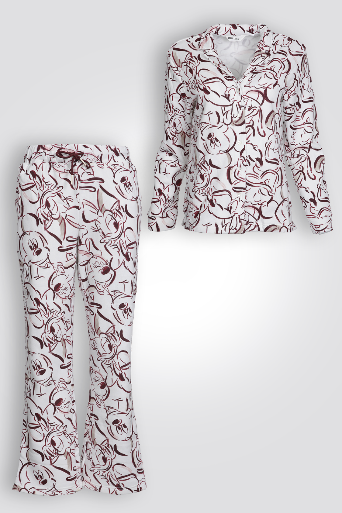 סט פיג'מה מכופתרת מיקי מאוס והחברים | דלתא