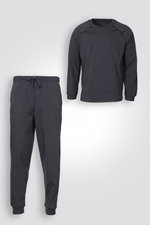 סט פיג'מה אינטרלוק מוברש לגברים | דלתא