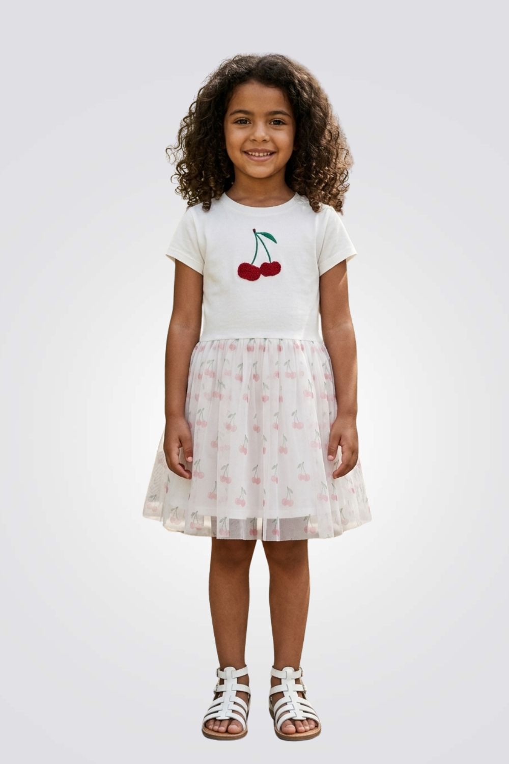 שמלה קצרה CHERRY לתינוקות ולילדות | דלתא