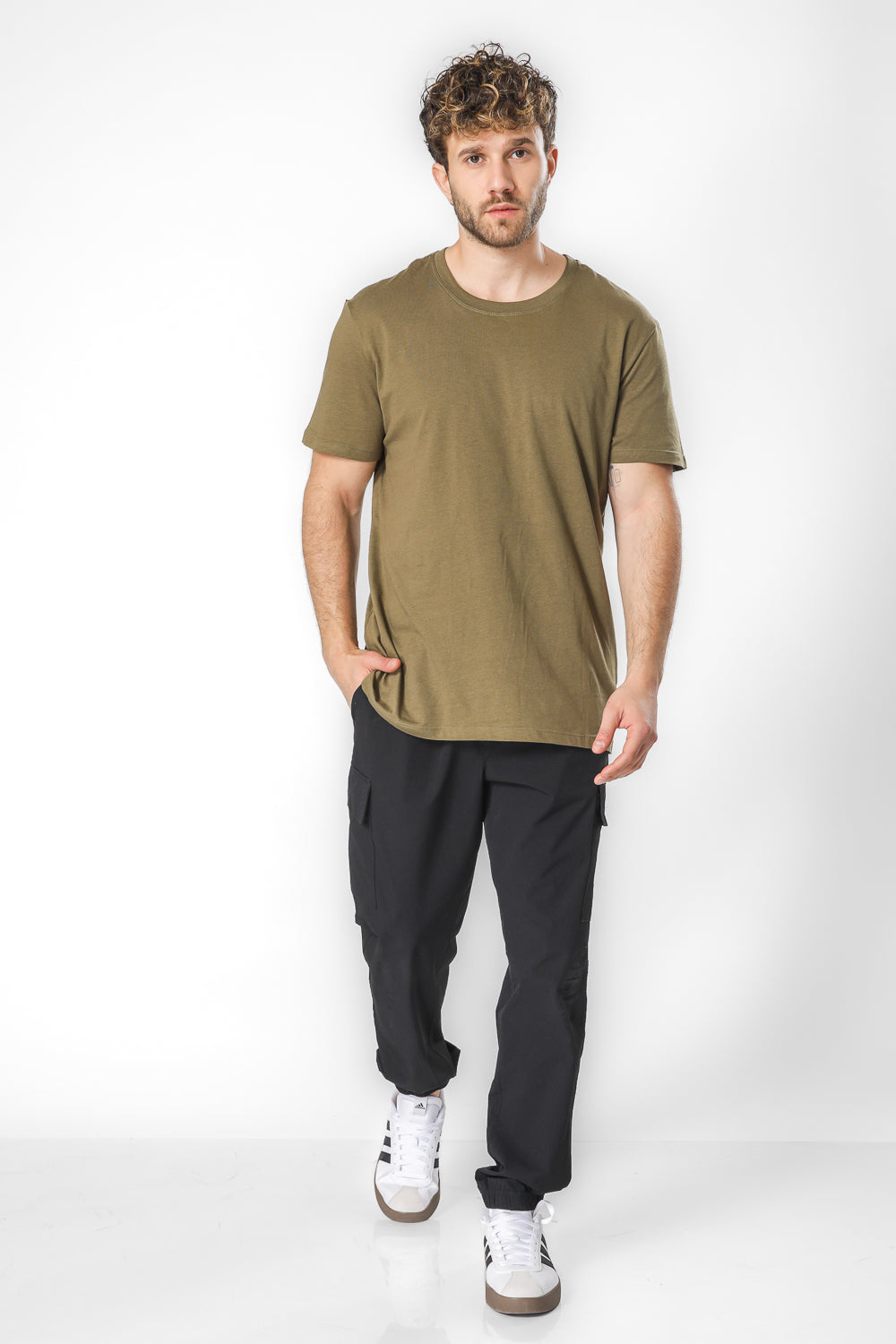 מארז 2 חולצות שרוול קצר זית