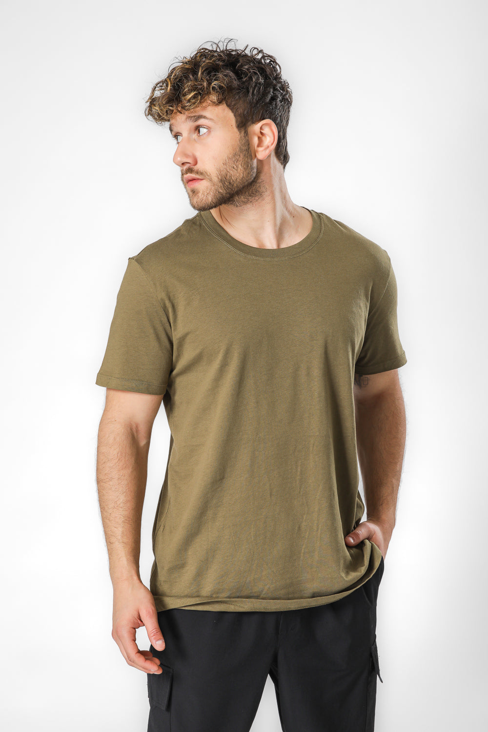 מארז 2 חולצות שרוול קצר זית