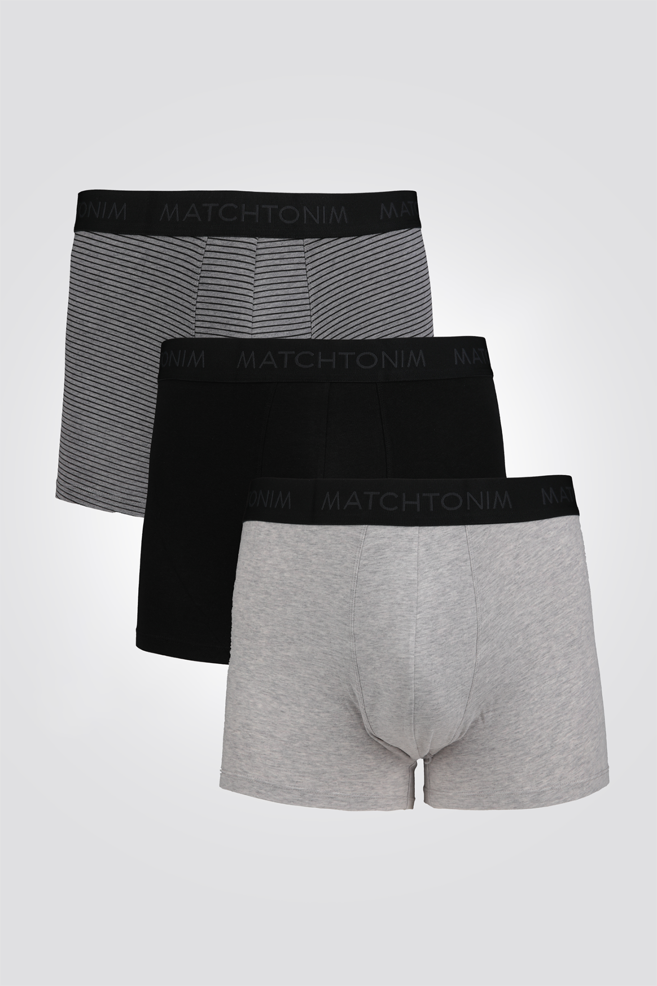 מארז שלישיית בוקסרים צמודים וקצרים | דלתא