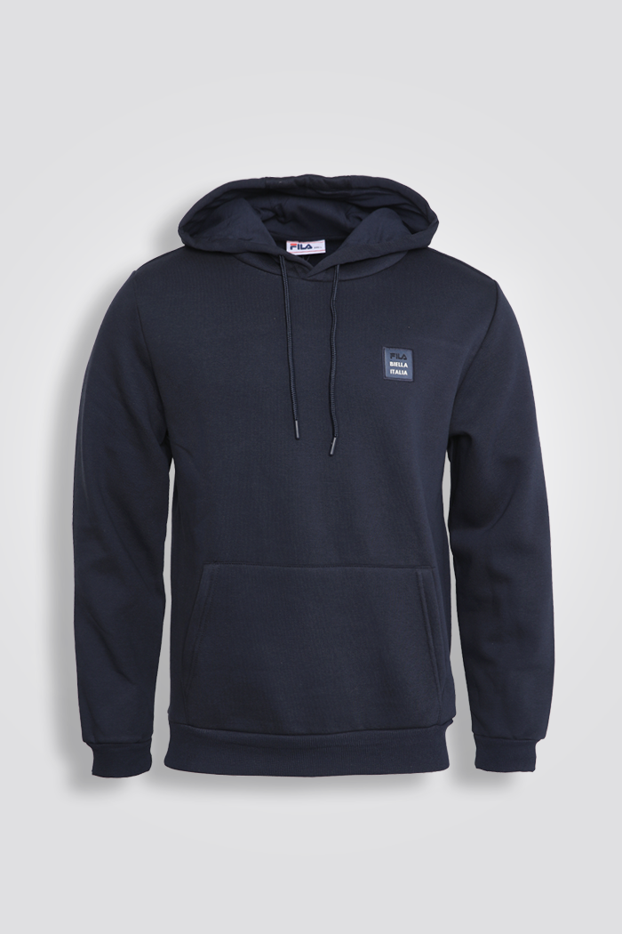 סווטשירט קפוצ'ון לגברים בצבע נייבי