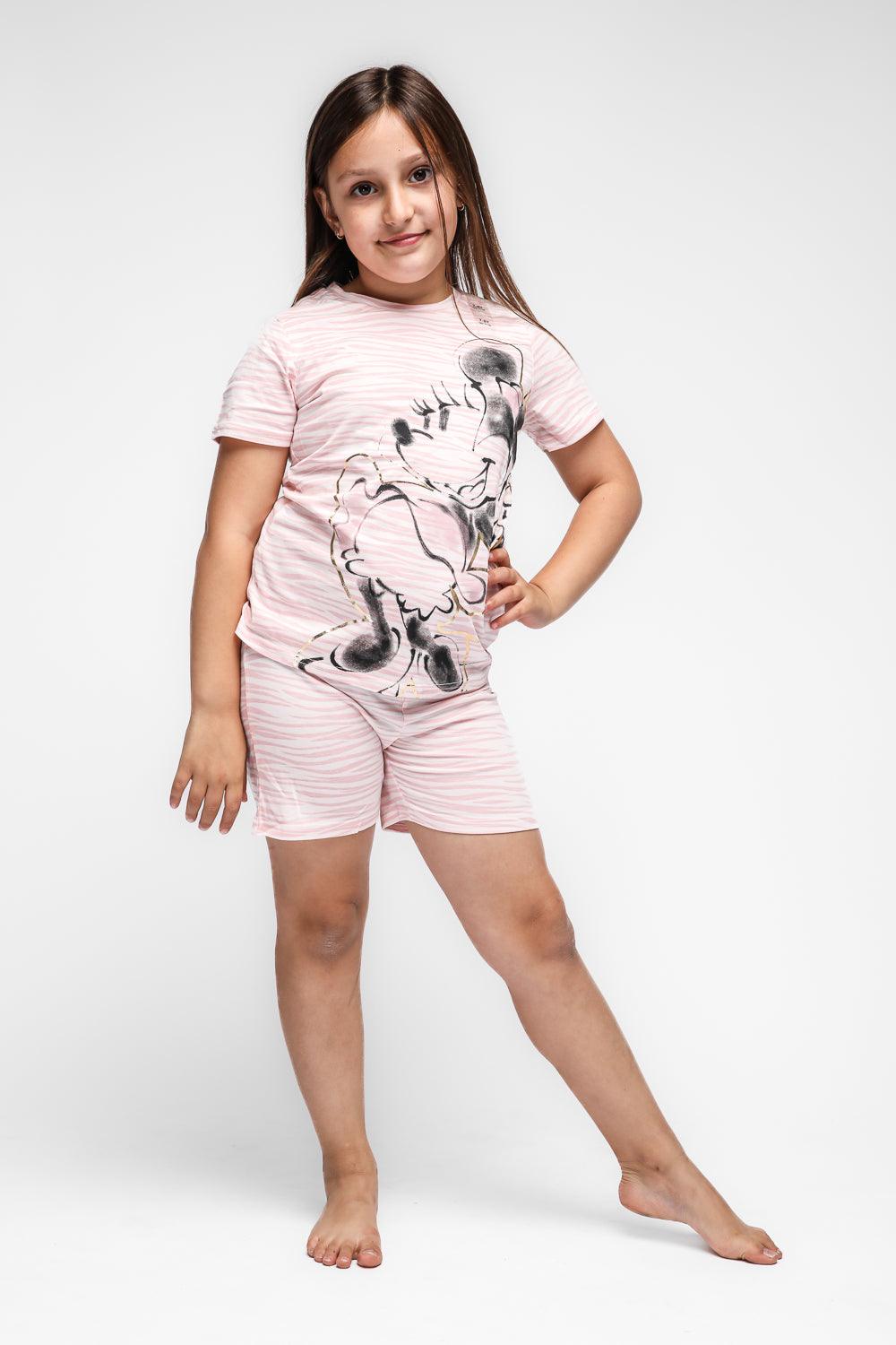 סט פיג’מה קצרה MINNIE לילדות - MASHBIR//365